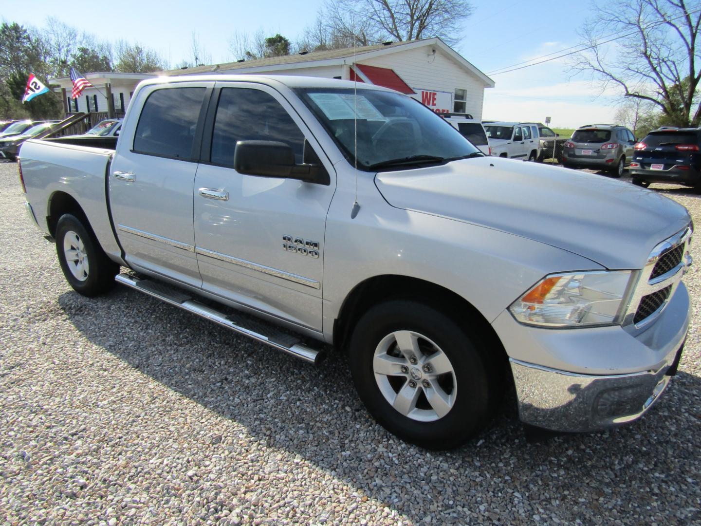 2013 Silver RAM 1500 SLT Crew Cab 2WD (1C6RR6LG9DS) with an 3.6L V6 engine, Automatic transmission, located at 15016 S Hwy 231, Midland City, AL, 36350, (334) 983-3001, 31.306210, -85.495277 - Photo#0